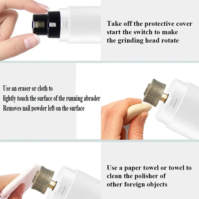 Cortador de unhas elétrico para cães e gatos, recarregável com carregamento USB e luz LED. Silencioso, para animais de estimação, patas de gato, acessório para cuidados com as unhas